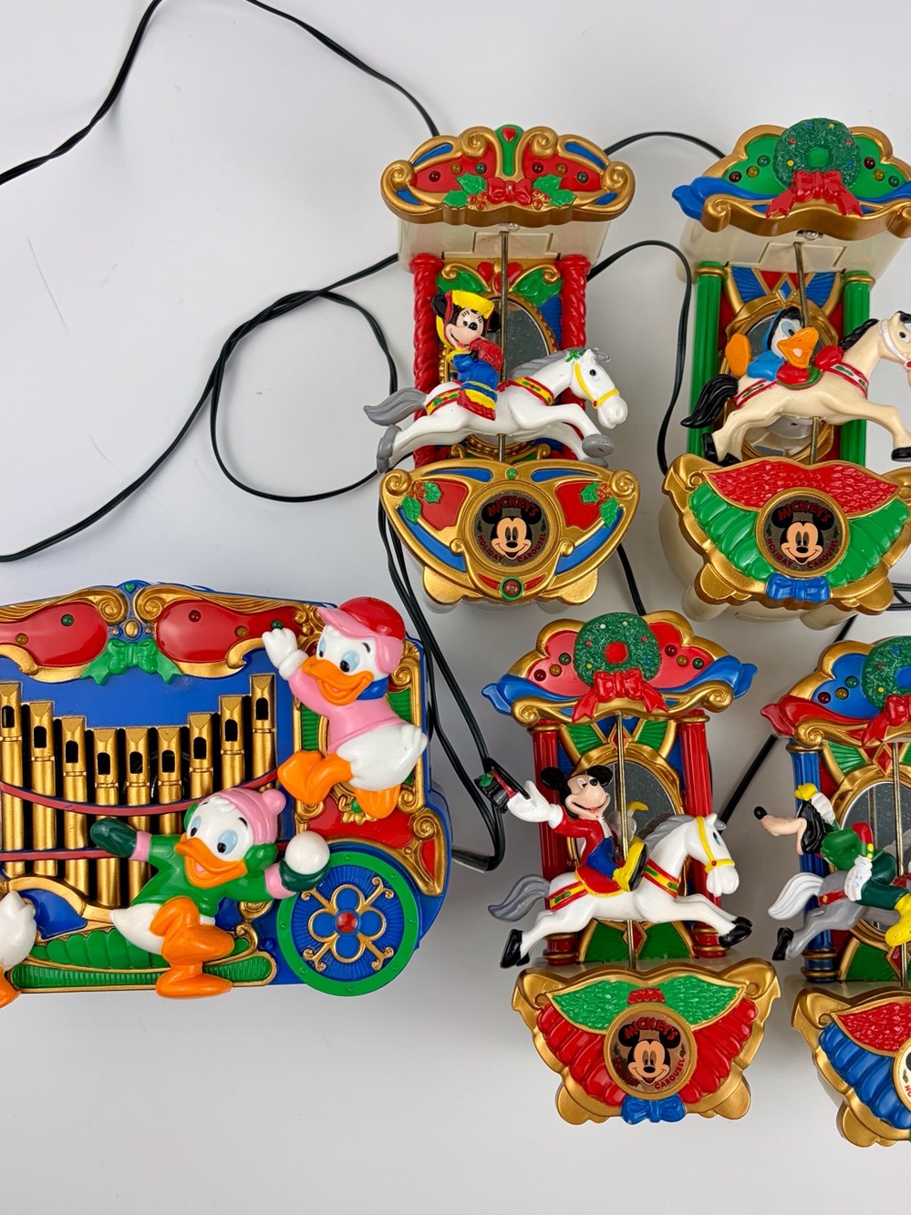 Mr. Christmas 1990s Mickey’s Holiday Carousel Disney Musical Lights Vintage
